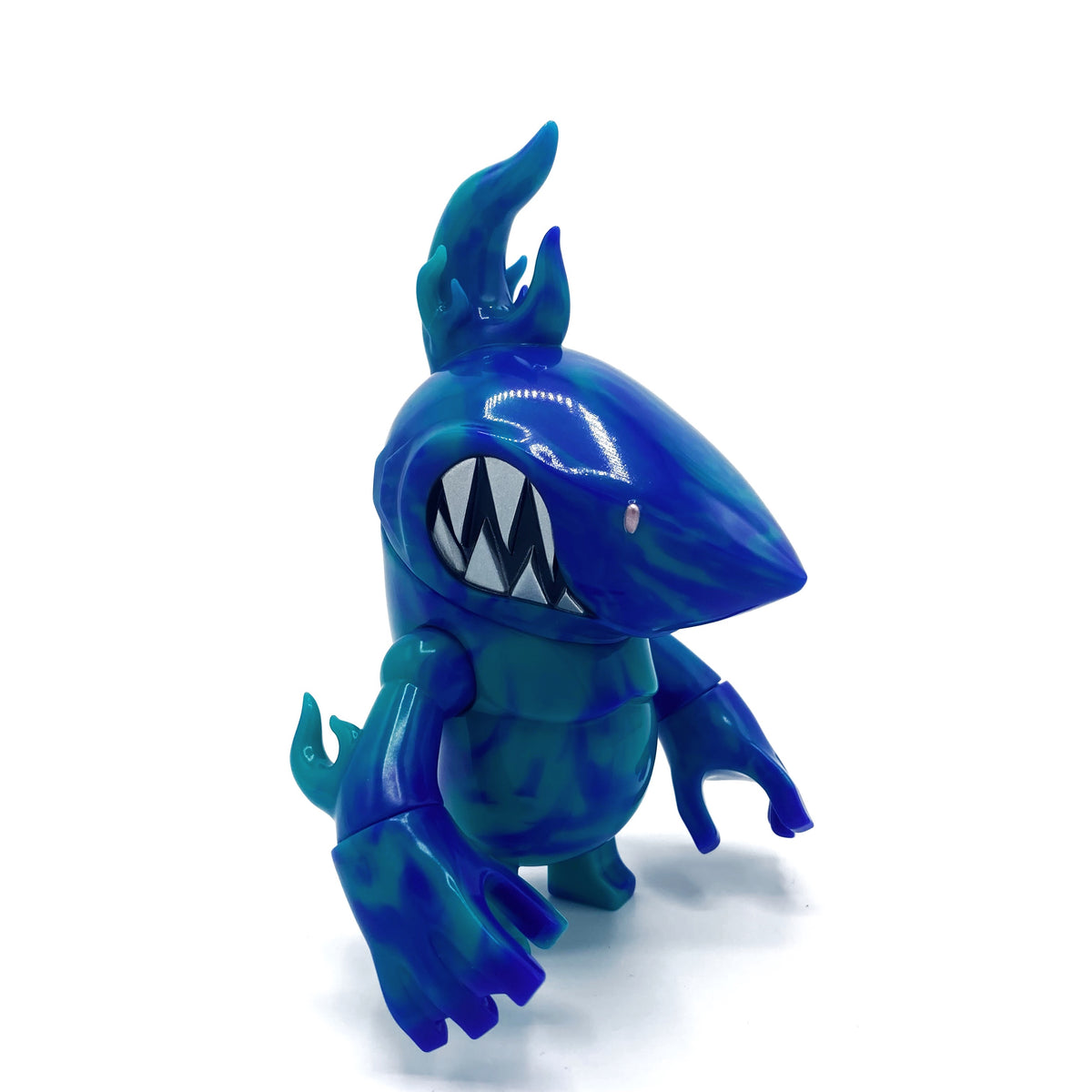 TOUMA RAGING SHARK レージングシャーク ソフビ フィギュア Touma - Raging Shark (Marble Blue) Soft Vinyl Toy – Q POP