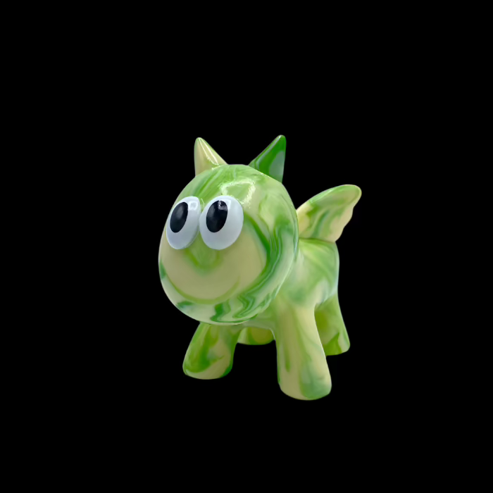 kamakiri magic horse ソフビ マーブル Kamakiri - Magic Horse - Matcha Vanilla (Green Marble) – Q POP
