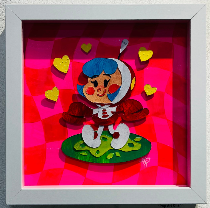 Gabby Zapata - "Pop Art Chan" Framed Piece ( Super Milk Chan Tribute Art Show )