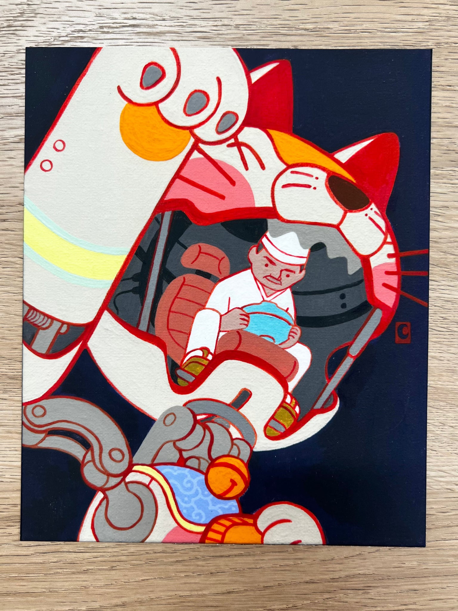 Sumin Ha - Super Neko Series - 02 - Art Print- Maneki Neko Exhibition
