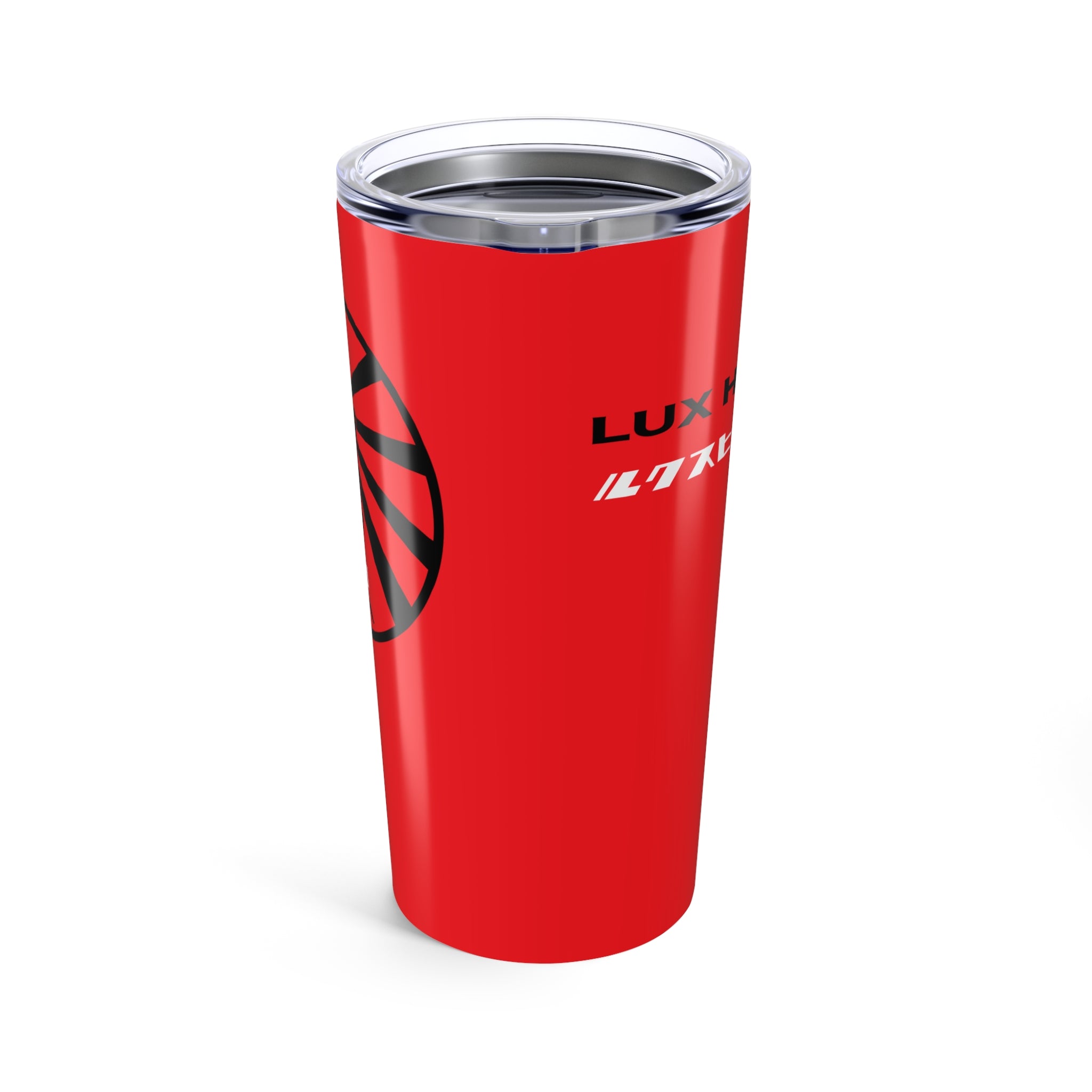 Lux Humans Stylish 20oz Tumbler with Unique Red Design, Insulated Travel Mug, Perfect Gift for Coffee Lovers, Fitness Enthusiasts, and On-the-Go!