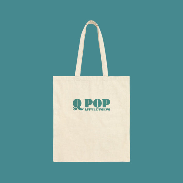 Q POP Cotton Canvas Tote Bag - Eco-Friendly Reusable Shopping Tote for Everyday Use