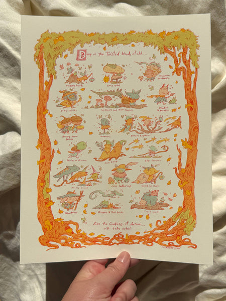 Natalie Andrewson - The Creatures of Autumn Riso Print