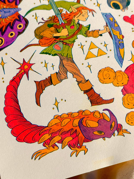 Natalie Andrewson - Legend of Zelda: A Link to the Past Riso Print