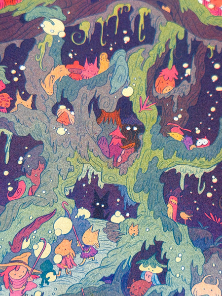 Natalie Andrewson - The Night Parade Riso Print / Woodfolk Collection