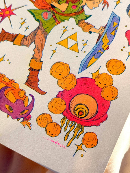 Natalie Andrewson - Legend of Zelda: A Link to the Past Riso Print