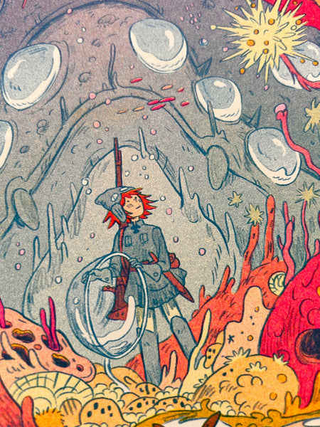 Natalie Andrewson - Visiting From The Valley of the Wind - Riso Print