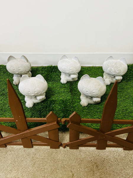 Mark Taihei - Concrete Garden Cat - Original Art- Maneki Neko Exhibition