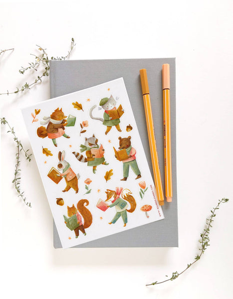 Reading Animals Sticker Sheet
