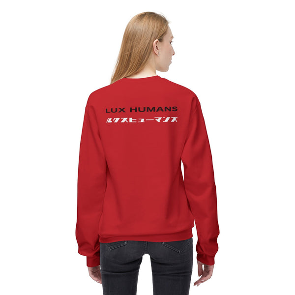 Lux Humans Crewneck Sweatshirt, Unisex Fleece Top, Trendy Streetwear, Cozy Gift, Casual Wear, Unique Design