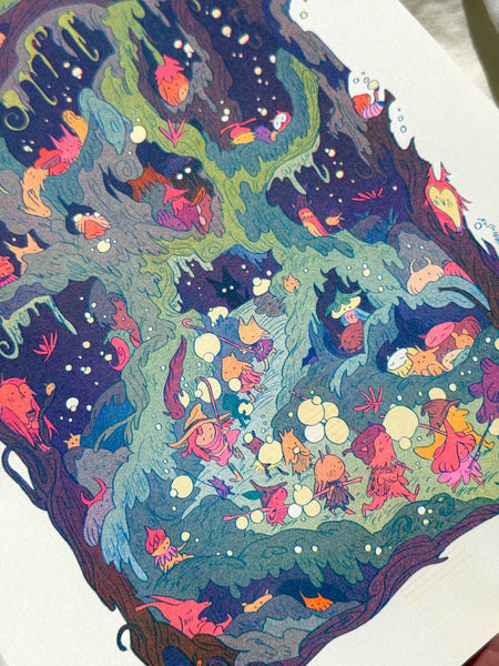 Natalie Andrewson - The Night Parade Riso Print / Woodfolk Collection