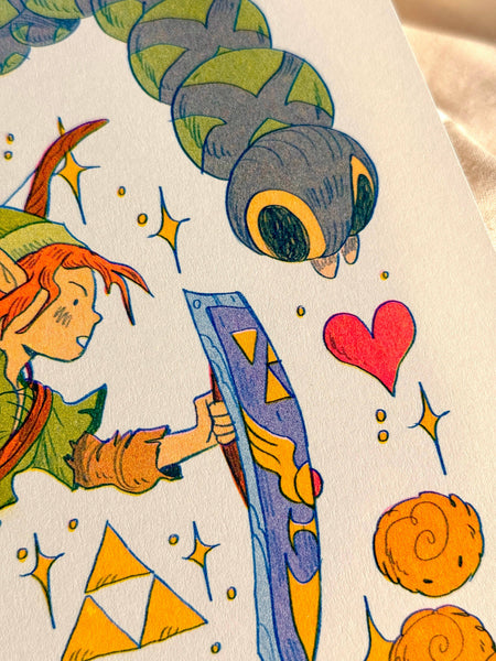 Natalie Andrewson - Legend of Zelda: A Link to the Past Riso Print