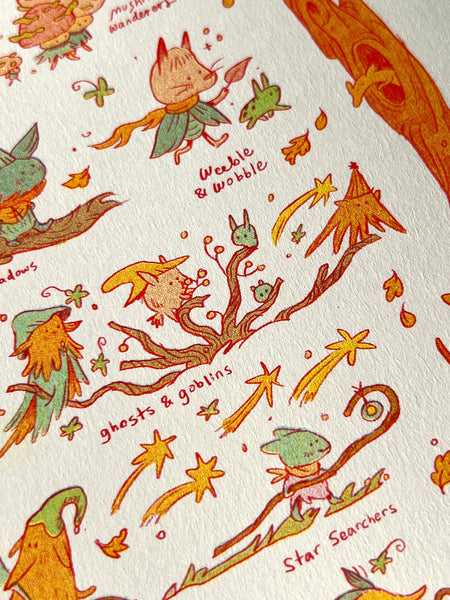 Natalie Andrewson - The Creatures of Autumn Riso Print