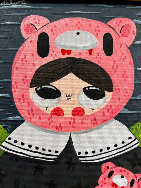 Burger Babie - Gloomy Bear Girl - Original Artwork -Gloomy Bear Exhibition
