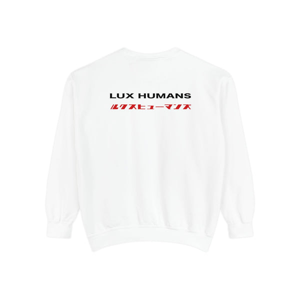 LUX HUMANS Edgy Unisex Sweatshirt with Graphic Design Logo , Perfect for Casual Outings, Trendy Streetwear, Cool Gift Idea, Layering Essential, Unique [...]