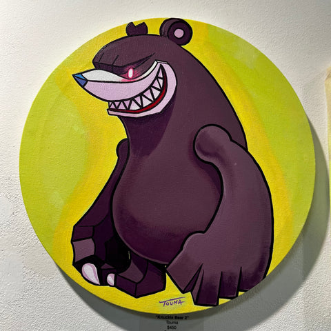 Touma - Knuckle Bear 2 Original artwork on Canvas - Touma & Mao Exhibition