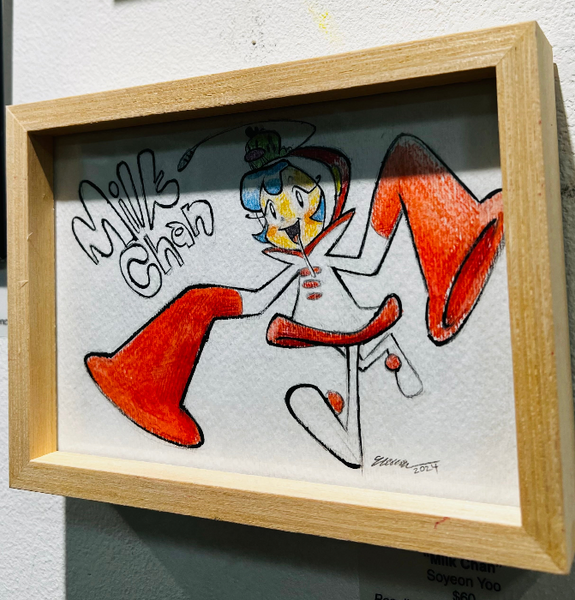 Soyeon Yoo - "Milk Chan" Framed Art ( Super Milk Chan Tribute Art Show )