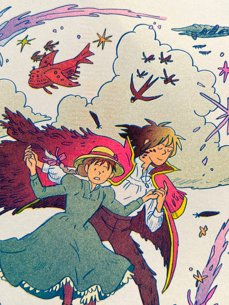 Natalie Andrewson - Howl's Moving Castle Small Riso Print
