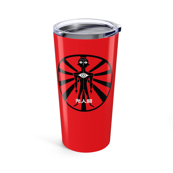 Lux Humans Stylish 20oz Tumbler with Unique Red Design, Insulated Travel Mug, Perfect Gift for Coffee Lovers, Fitness Enthusiasts, and On-the-Go!
