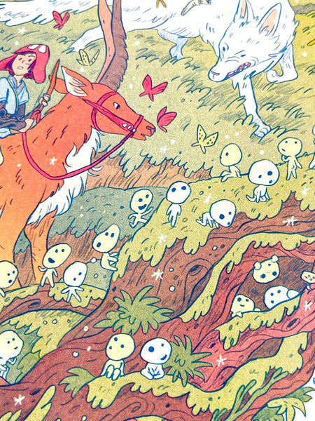 Natalie Andrewson - Princess Mononoke Large Riso Print