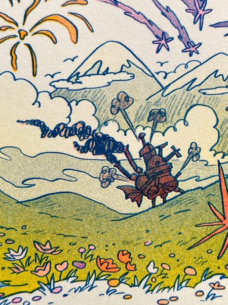 Natalie Andrewson - Howl's Moving Castle Small Riso Print