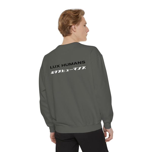 LUX HUMANS Edgy Unisex Sweatshirt with Graphic Design Logo , Perfect for Casual Outings, Trendy Streetwear, Cool Gift Idea, Layering Essential, Unique [...]