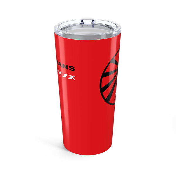 Lux Humans Stylish 20oz Tumbler with Unique Red Design, Insulated Travel Mug, Perfect Gift for Coffee Lovers, Fitness Enthusiasts, and On-the-Go!
