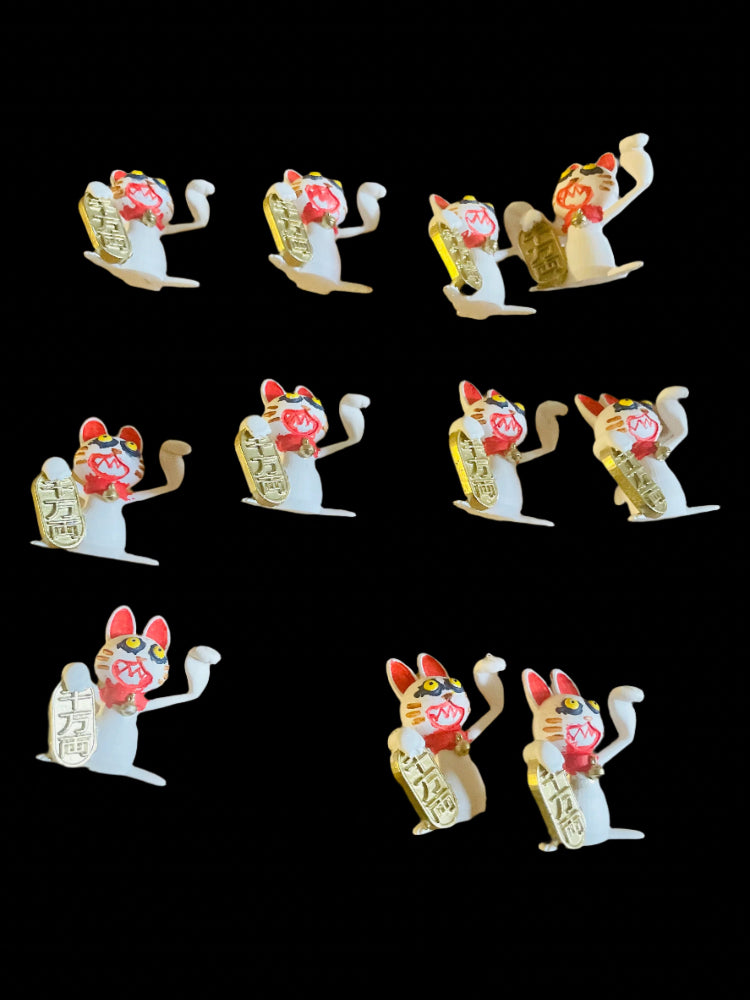 Gabe Janisz  - Baka Neko Mini - Original Art- Maneki Neko Exhibition