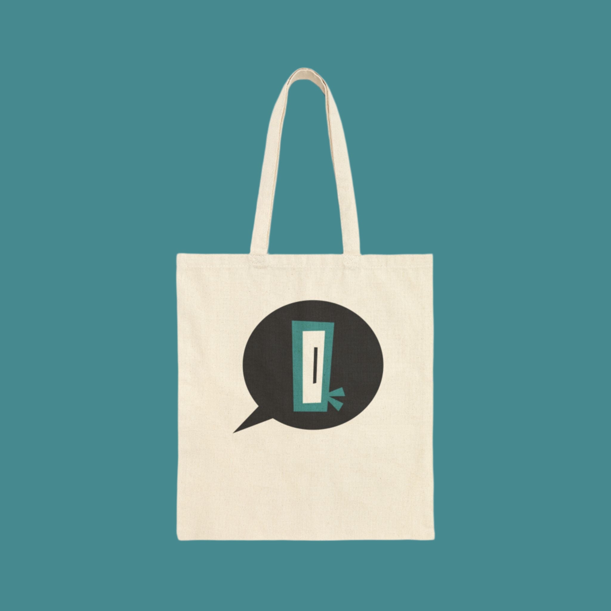 Q POP Cotton Canvas Tote Bag - Eco-Friendly Reusable Shopping Tote for Everyday Use