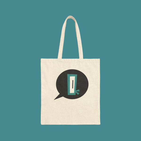 Q POP Cotton Canvas Tote Bag - Eco-Friendly Reusable Shopping Tote for Everyday Use