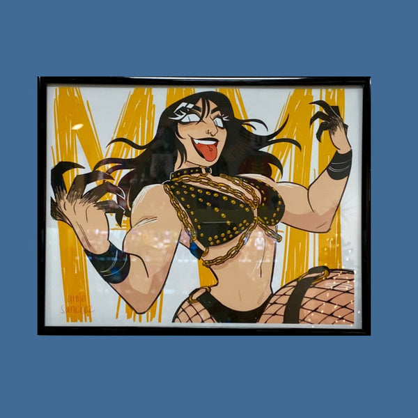 Amie Sanchez - "Kiss Cam" Framed Art Print | Power Slam!: Pro Wrestling Show