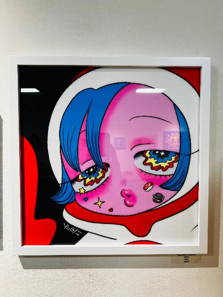 HIZGI - "SuperMILK CHAN!!!!" Framed Art ( Super Milk Chan Tribute Art Show )