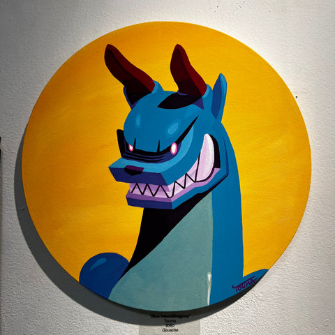 Touma - Blue HoundDragon Original artwork on Canvas - Touma & Mao Exhibition