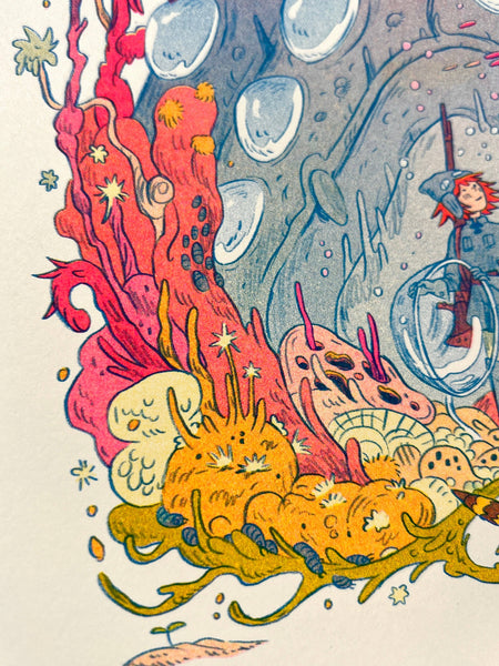 Natalie Andrewson - Visiting From The Valley of the Wind - Riso Print