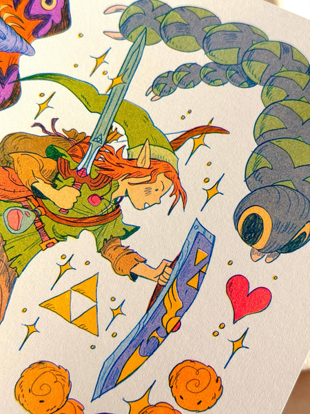 Natalie Andrewson - Legend of Zelda: A Link to the Past Riso Print