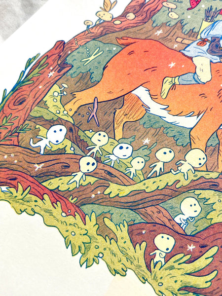 Natalie Andrewson - Princess Mononoke Large Riso Print