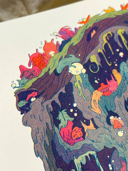 Natalie Andrewson - The Night Parade Riso Print / Woodfolk Collection
