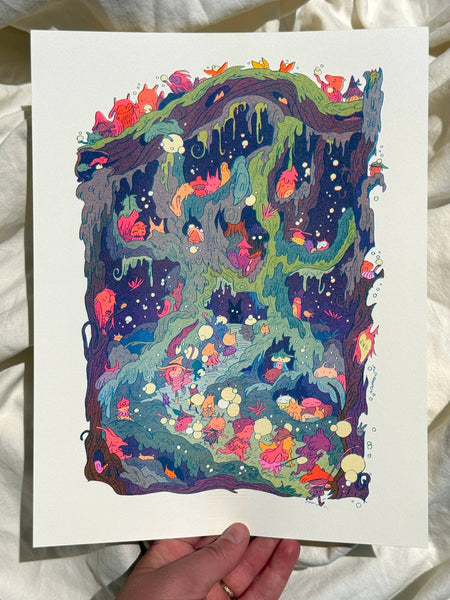 Natalie Andrewson - The Night Parade Riso Print / Woodfolk Collection