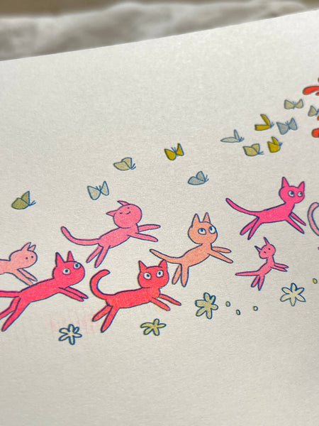 Natalie Andrewson - Cat Parade Riso Print