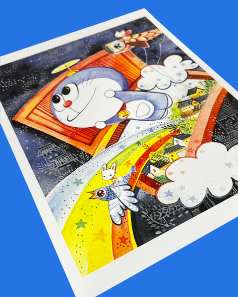 Alina Chau- Magical Door Art Print- Doraemon Show