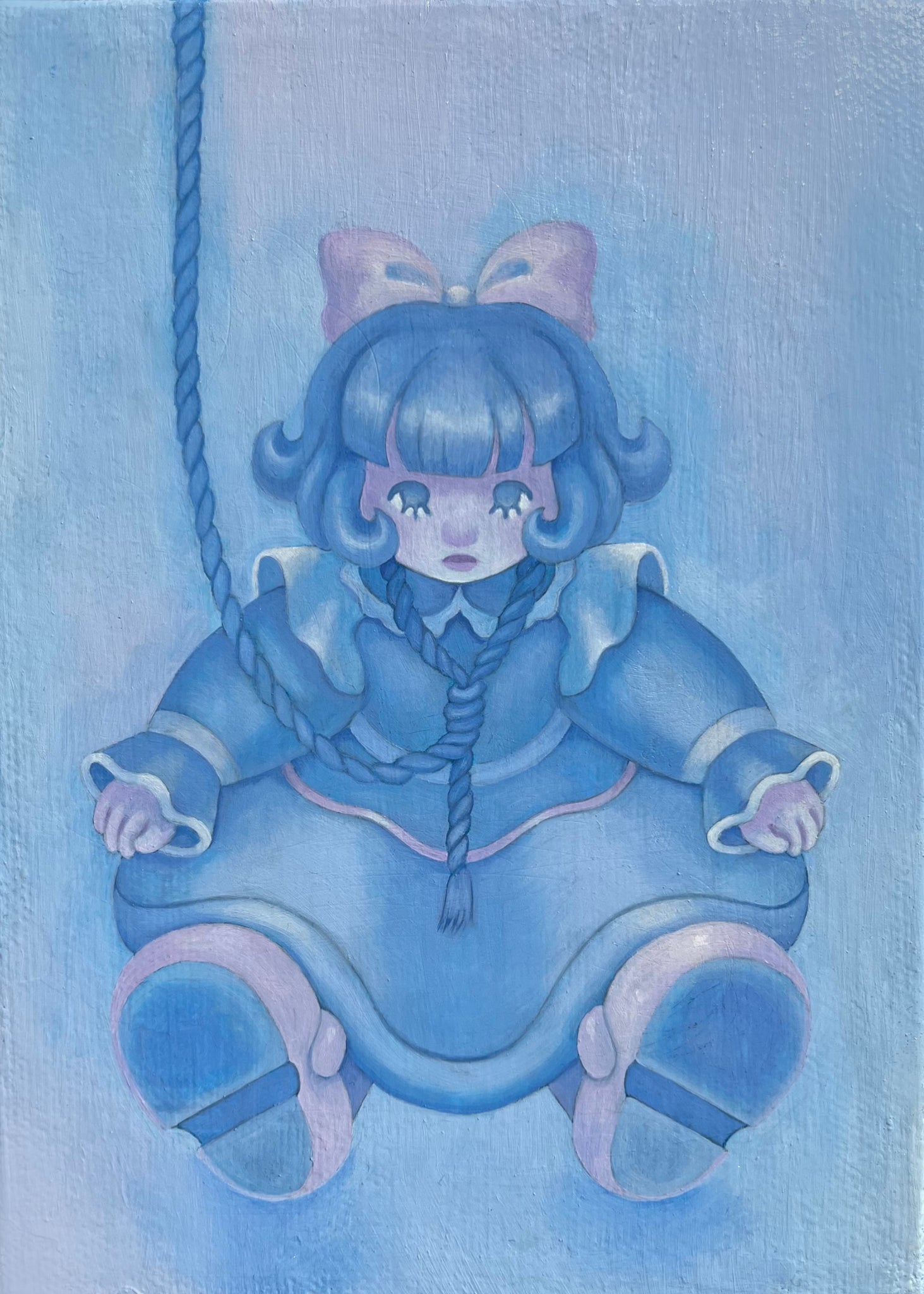 Angela Ramones - "My Dolly" Original Artwork | Crimson Shadows: Italian Horror Art Exhibition