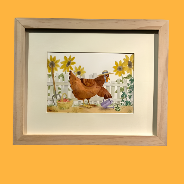 Elsa Chang - "The Little Red Hen" Framed Art (Once Upon A Time: A Fairy Tale Art Show)
