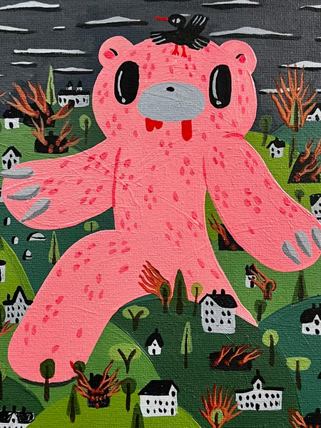 Burger Babie - Gloomy Bear Hideside - Original Artwork -Gloomy Bear Exhibition