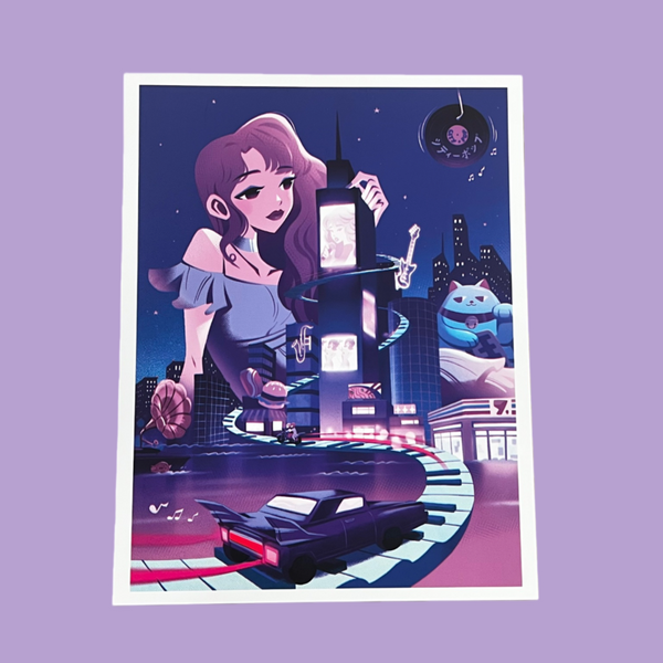 Cam Chan - City Pop Art Print - Kayokyoku: Citypop Art Show