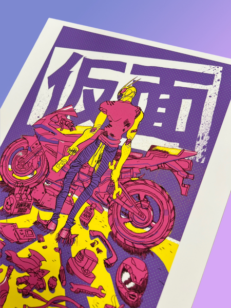 Corey Lewis - Kamenrider Art Print - Tokusatsu Show