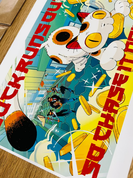 Miv Choi - Luck Runs Out - Art Print- Maneki Neko Exhibition