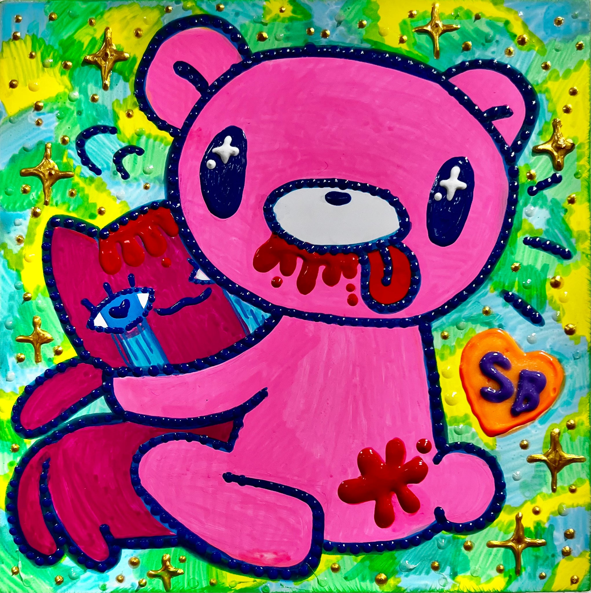 Sparklebombb - Squeeze - Original Artwork -Gloomy Bear Exhibition