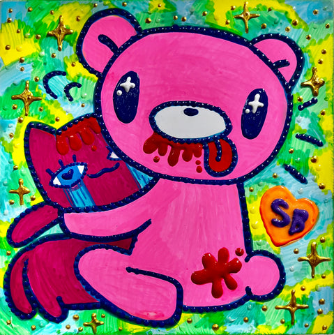 Sparklebombb - Squeeze - Original Artwork -Gloomy Bear Exhibition