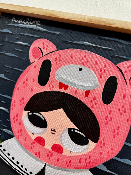Burger Babie - Gloomy Bear Girl - Original Artwork -Gloomy Bear Exhibition