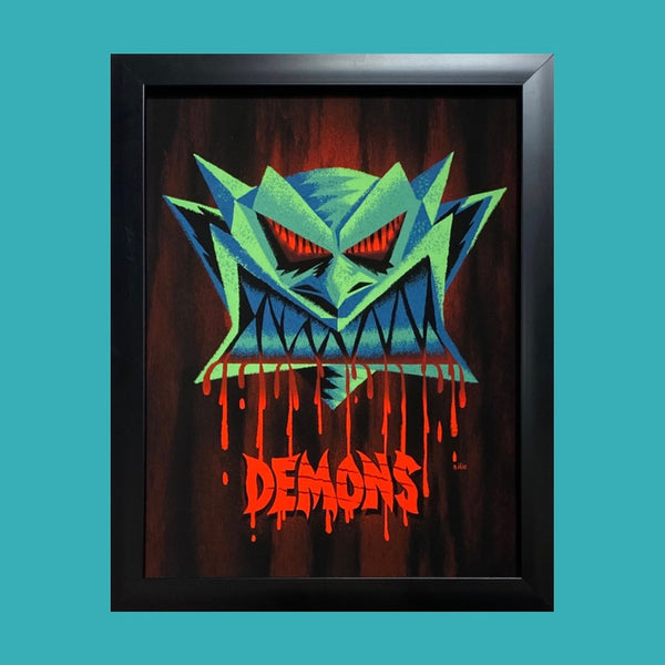 Nikolas Ilic - "Demons" Framed Print | Crimson Shadows: Italian Horror Art Exhibition